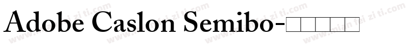 Adobe Caslon Semibo字体转换